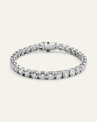 Quince Quince Women's 14K Gold Lab Grown Diamond Tennis Bracelet 15ctw in White Gold — Women Summer white Accessories