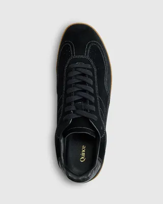 Quince Quince | Women's Italian Suede Gum Sole Sneaker in Black — Women Winter black Accessories