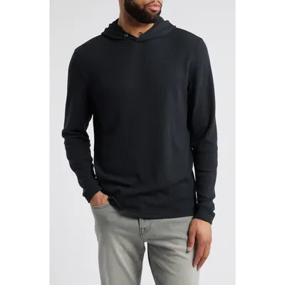 johnnie-O johnnie-O Brinson Waffle Pullover Hoodie in Black — Men Winter black Tops