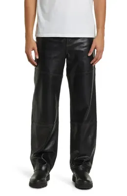 FRAME FRAME Lambskin Leather Pants in Black — Men Winter black Pants