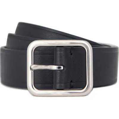 Vince Vince Pebbled Leather Belt in Black — Men Winter black Accessories