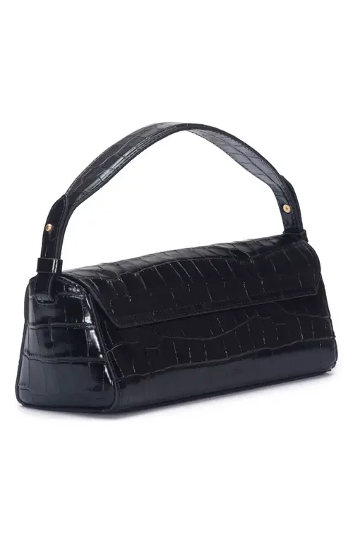 Vince Vince Mini Sabrina Croc Embossed Leather Top Handle Bag in Black — Women Winter black Accessories