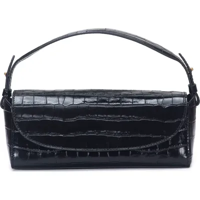 Vince Vince Mini Sabrina Croc Embossed Leather Top Handle Bag in Black — Women Winter black Accessories