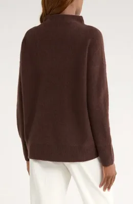 Vince Vince Boiled Cashmere Funnel Neck Pullover in Truffle — Women Autumn brown Tops