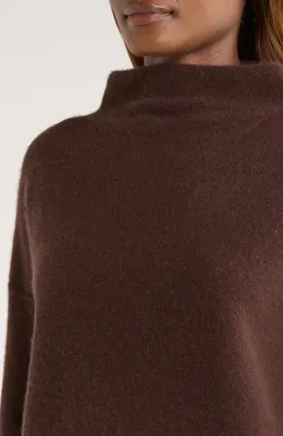 Vince Vince Boiled Cashmere Funnel Neck Pullover in Truffle — Women Autumn brown Tops