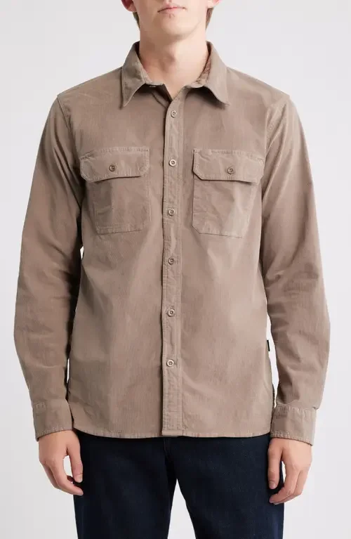 AG AG Curtis Classic Fit Button-Up Work Shirt in Sulfur Industrial Taupe — Men Autumn grey Tops