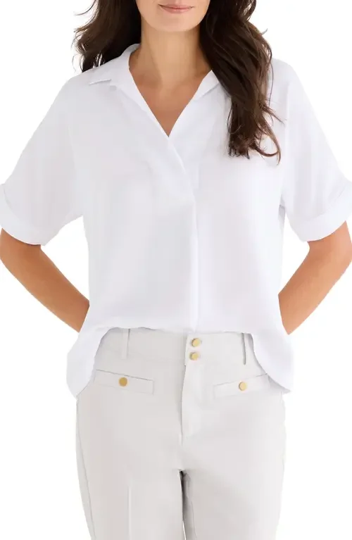 NIC+ZOE NIC+ZOE Devon Shirt in Paper White — Women Winter white Tops