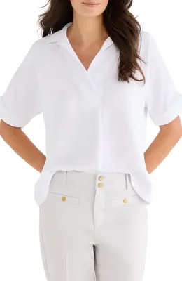 NIC+ZOE NIC+ZOE Devon Shirt in Paper White — Women Winter white Tops