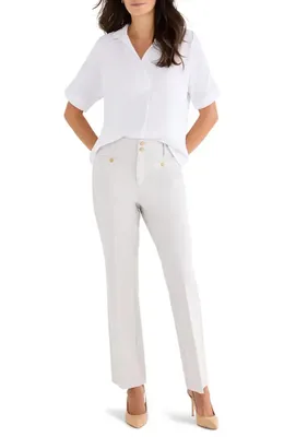 NIC+ZOE NIC+ZOE Devon Shirt in Paper White — Women Winter white Tops