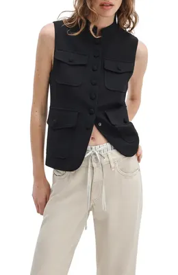 rag & bone rag & bone Mercer Ponte Vest in Black — Women Winter black Outerwear