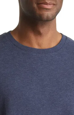 FRAME FRAME Duo Fold Long Sleeve Cotton T-Shirt in Heather Midnight Navy — Men Winter navy Tops