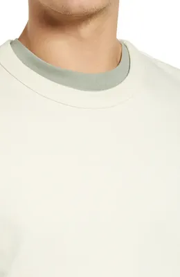 AG AG Arc Sweatshirt in White Cream — Men Spring white Tops