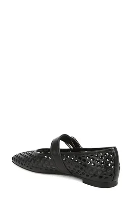 Vince Vince Daniela Perforated Mary Jane Flat in Black — Women Winter black Shoes