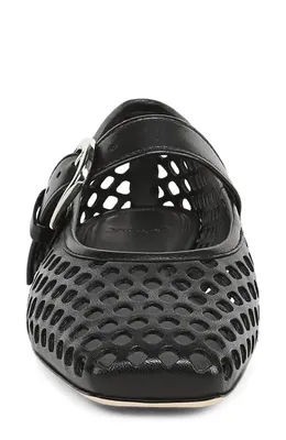 Vince Vince Daniela Perforated Mary Jane Flat in Black — Women Winter black Shoes