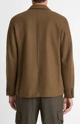 Vince Vince Splittable Wool Blend Sport Coat in Dark Roast — Men Autumn brown Outerwear