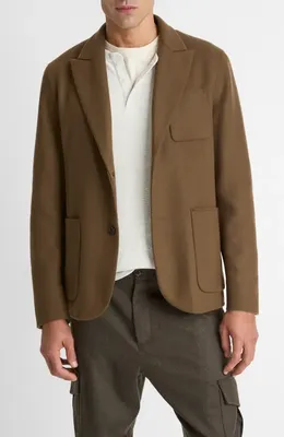 Vince Vince Splittable Wool Blend Sport Coat in Dark Roast — Men Autumn brown Outerwear