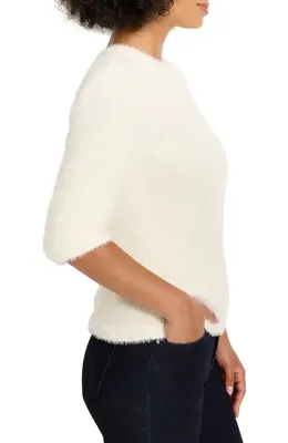 NIC+ZOE NIC+ZOE Cozy Chic Elbow Sleeve Sweater in Classic Cream — Women Spring ivory Tops