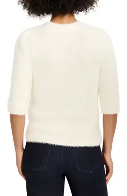 NIC+ZOE NIC+ZOE Cozy Chic Elbow Sleeve Sweater in Classic Cream — Women Spring ivory Tops