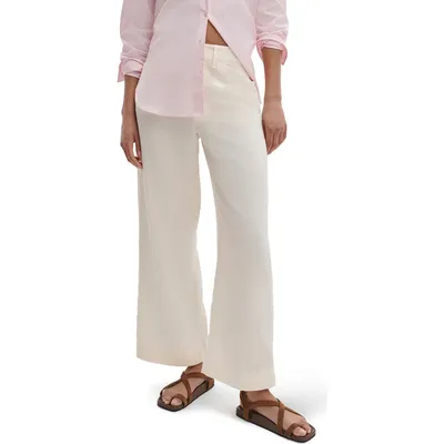 rag & bone rag & bone Allison Ankle Wide Leg Pants in Ivory — Women Spring ivory Pants