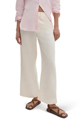 rag & bone rag & bone Allison Ankle Wide Leg Pants in Ivory — Women Spring ivory Pants