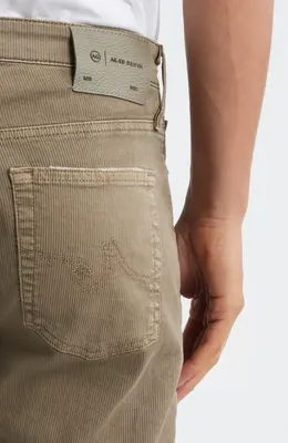 AG AG Tellis Slim Fit Corduroy Pants in Sulfur Industrial Taupe — Men Autumn khaki Pants