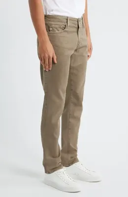 AG AG Tellis Slim Fit Corduroy Pants in Sulfur Industrial Taupe — Men Autumn khaki Pants