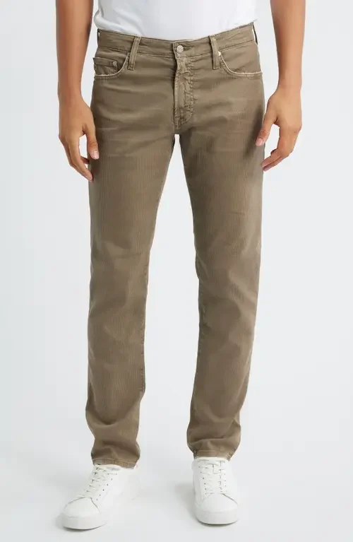 AG AG Tellis Slim Fit Corduroy Pants in Sulfur Industrial Taupe — Men Autumn khaki Pants