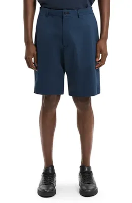 Theory Theory Flat Front Nylon Bermuda Shorts in Nocturne Navy — Men Winter navy Shorts