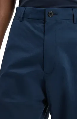Theory Theory Flat Front Nylon Bermuda Shorts in Nocturne Navy — Men Winter navy Shorts