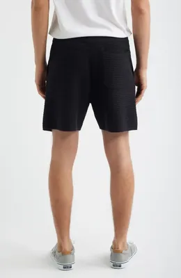 rag & bone rag & bone Zuma Ottoman Stitch Shorts in Black — Men Winter black Shorts