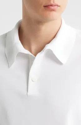 FRAME FRAME Cotton Pique Polo in White — Men Winter white Tops