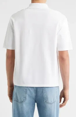 FRAME FRAME Cotton Pique Polo in White — Men Winter white Tops