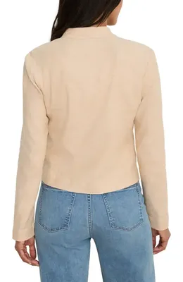 NIC+ZOE NIC+ZOE Seams to Be Stretch Linen Jacket in Neutral Mix — Women Autumn tan Outerwear