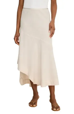 NIC+ZOE NIC+ZOE Long Engagement Rumba Linen Blend Skirt in Neutral Mix — Women Spring white Skirts