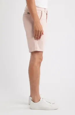AG AG Wanderer 8.5-Inch Stretch Cotton Chino Shorts in Sulfur Vintage Pink — Men Spring pink Shorts