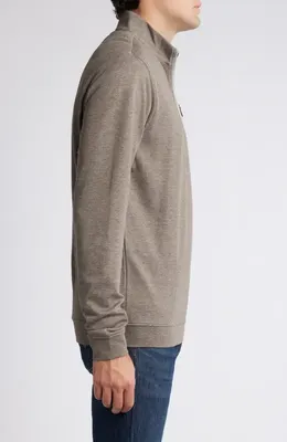 johnnie-O johnnie-O Sully Quarter Zip Pullover in Maple — Men Autumn grey Tops