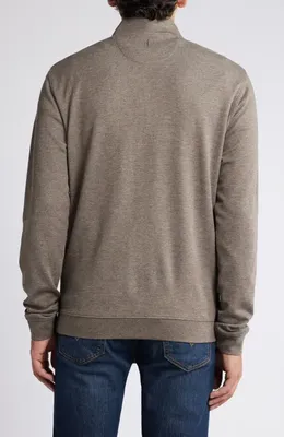 johnnie-O johnnie-O Sully Quarter Zip Pullover in Maple — Men Autumn grey Tops