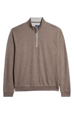 johnnie-O johnnie-O Sully Quarter Zip Pullover in Maple — Men Autumn grey Tops