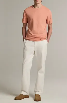 Vince Vince Solid T-Shirt in Washed Sunset Peak — Men Spring pink Tops