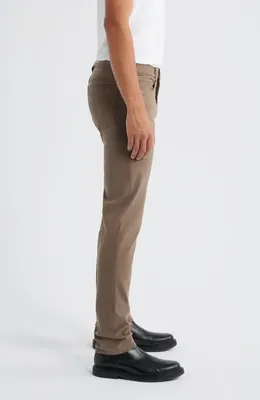 FRAME FRAME L'Homme Slim Fit Five-Pocket Twill Pants in Latte Brown — Men Autumn grey Pants