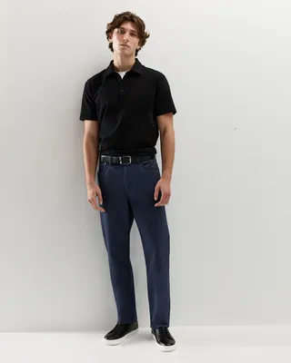 Quince Quince | Men's Comfort Stretch Traveler 5-Pocket Pants Straight in Ocean — Men Summer blue Trousers & Chinos