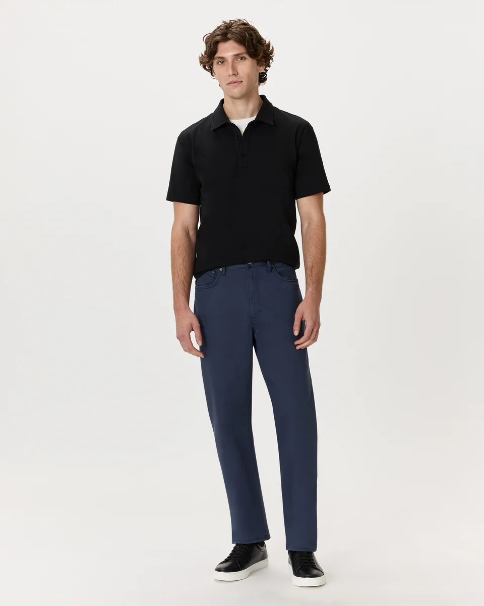 Quince Quince | Men's Comfort Stretch Traveler 5-Pocket Pants Straight in Ocean — Men Summer blue Trousers & Chinos