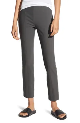 Vince Vince Bobbi Mid Rise Stitch Front Seam Leggings in Dark Grey — Women Summer brown Pants