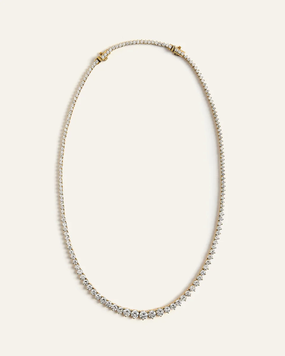 Quince Quince | Women's 14K Gold Lab Grown Diamond Graduated Tennis Necklace in Yellow Gold — Women Spring gold Accessories