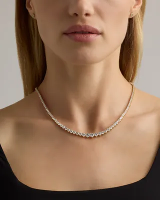 Quince Quince | Women's 14K Gold Lab Grown Diamond Graduated Tennis Necklace in Yellow Gold — Women Spring gold Accessories