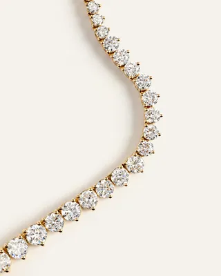 Quince Quince | Women's 14K Gold Lab Grown Diamond Graduated Tennis Necklace in Yellow Gold — Women Spring gold Accessories