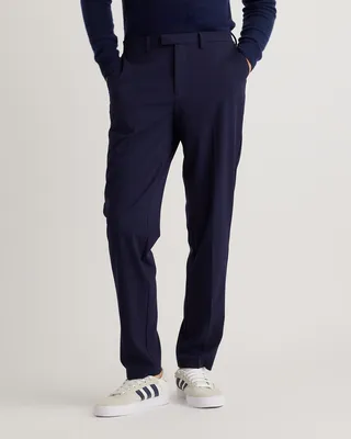 Quince Quince | Men's Performance Stretch Dress Pants Slim Fit in Navy — Men Winter navy Trousers & Chinos
