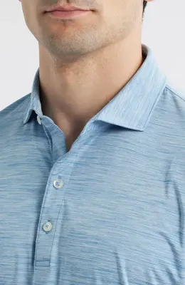 johnnie-O johnnie-O Huron PREP-FORMANCE Polo in Tide — Men Summer silver Tops