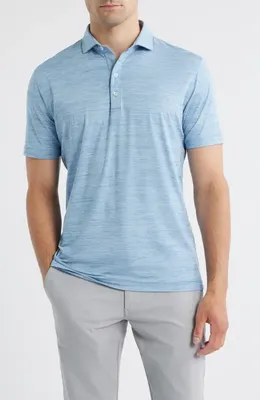 johnnie-O johnnie-O Huron PREP-FORMANCE Polo in Tide — Men Summer silver Tops