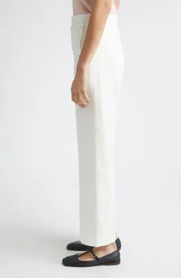Bode Bode Linen Sailor Trousers in White — Women Winter white Pants